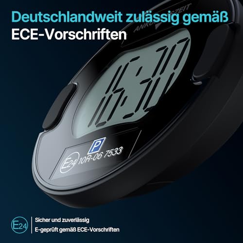 Parkturon PT02 Elektronische Parkscheibe mit Zulassung, Automatische Digitale Parkscheibe Solar fürs Auto… – Ansicht 3