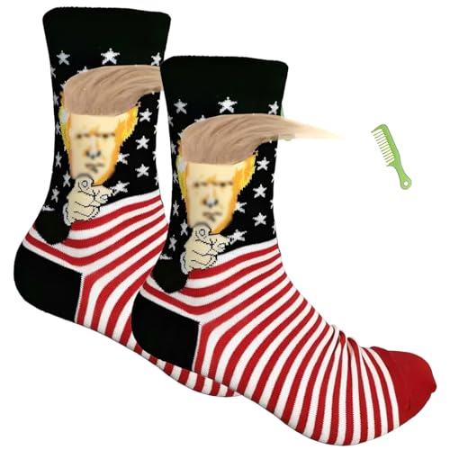 ZEXOWIJ Calcetines Trump Novedosos, Unisex divertido regalo