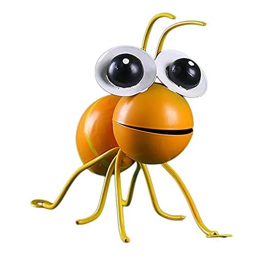 Trädgårdsskulpturer Metal myror Johannesprydnader Skulpturer Simulering Insect Statyer För Vägg Uteplats Gårdgård Gård Trädgård Konst Inredning Tillbehör Trädgårdsskulpturer (Color : 04)