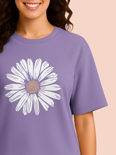 Image of HELLCAT Beige Printed Loose Fit Crew-Neck Crop T-Shirt for Women