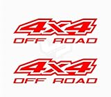 Garantizado durante 8 años Artstickers 2 Unidades. Pack Pegatinas 4x4 Off Road de 19 x 5,6cm Todoterreno para Coche, Varios tamaños a Elegir (Rojo)