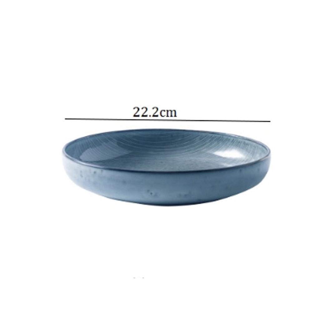 Bol à Nouilles en céramique, Bol à Soupe à Salade Bol à Salade en Porcelaine pour Le dîner Assiettes ménagères
