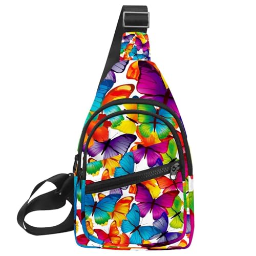 Sac à bandoulière papillon multicolore idéal pour vos balades urbaines et voyages