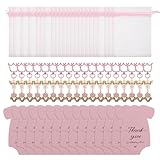 Alipis Juego De 20 Llaveros Colgantes de Cristal con Diseño de Tiara Rosa para Shower y Bautizo, Accesorios para Mochila y Bolso, Recuerdo para Fiesta de Niña, Obsequio para Invitados