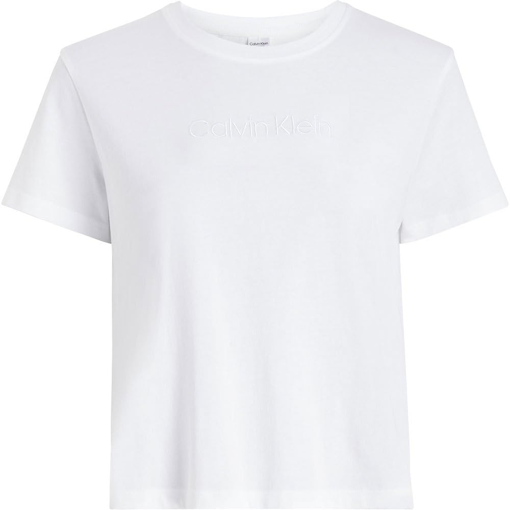 Calvin Klein Women’s Short Sleeve Classic Cotton T-Shirt, White (White), XL