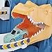 Toy Dinosaur Car Track Set, Colorful Railcar Vehicle Construction Play Set for Kids Ages 3 Years and Up, Racing Track Toy with 12 Racing Cars