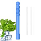 NEWUPGRADED Mint Flavored Chewable Essential Oil Breath Stick, Aroma Chew Stick with 6 Refill Cores, Oral Fixation Tool for Stress Relief,Improving Pen Biting & Other Habits