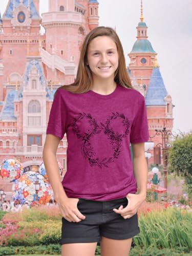 Image of Magic Kingdom Castle Shirt Holiday Short Sleeve Boho Clothes for Women