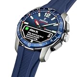 Festina Herrenuhr F23000/1 Connected D Titangehäuse Silberfarben Kautschukarmband, granatowy, Jeden rozmiar, Klasyczny