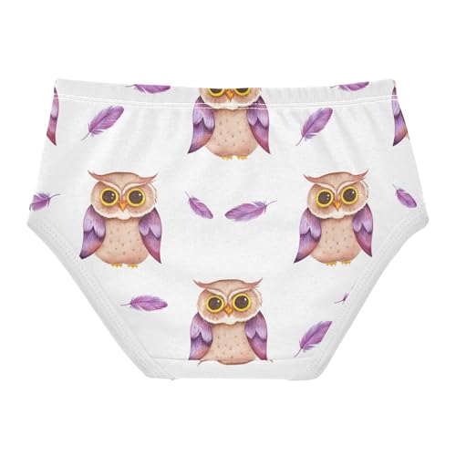Toddler Underwear Floral 2t Cotton Girl Panties Cute Bright Briefs Kids Undies Cute Owls White2