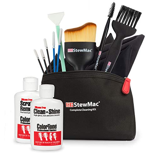 Best Gifts for Guitar Players 39 StewMac Guitar Cleaning Tool Set with ColorTone Clean + Shine and ColorTone Scratch Remover, 15-piece Set