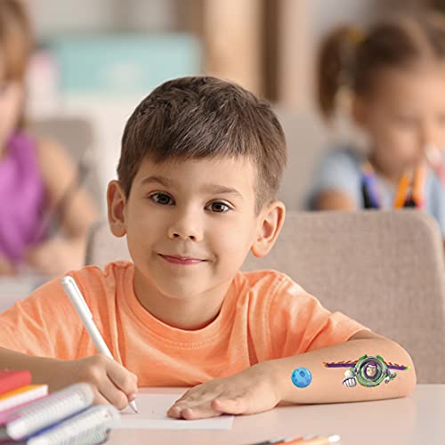 Godson Cartoon Tattoos 4Sheets Fake Temporary Tattoos For Kids Boys Women Adults Cartoon Birthday Party Supplies #TOP4