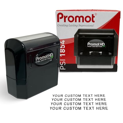 Promot Pre-Inked Stamps - Custom Stamp for Office & Business Use (Medium)