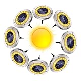 🌞 Lámpara solar de suelo exterior: nuestras lámparas solares de suelo están hechas de 20 luces LED, lo que significa que el área de iluminación y el efecto son más grandes y brillantes, nuestras lámparas solares de suelo proporcionan una iluminación perfecta para su patio, jardín, acera y hacer que sea más seguro para añadir una hermosa escena para la visión nocturna de noche.