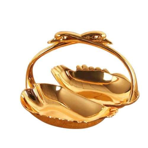 Assiette de bonbons cygne Kichvoe : rangement chic double compartiment - 2