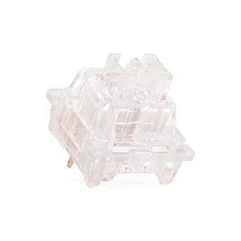 Outemu Custom Switches, 3Pin RGB Silent/Clicky/Linear/Tactile Similar Holy Panda Pre-Lubed Switch for Gaming Mechanical Keyboard Color Transparent, Size 70PCS