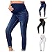 Canbebig Women's Maternity Jeans Stretchy Denim Pants Over Belly Skinny Pregnancy Pants Fashion Comfy Slim Jeans with Pocket Blue