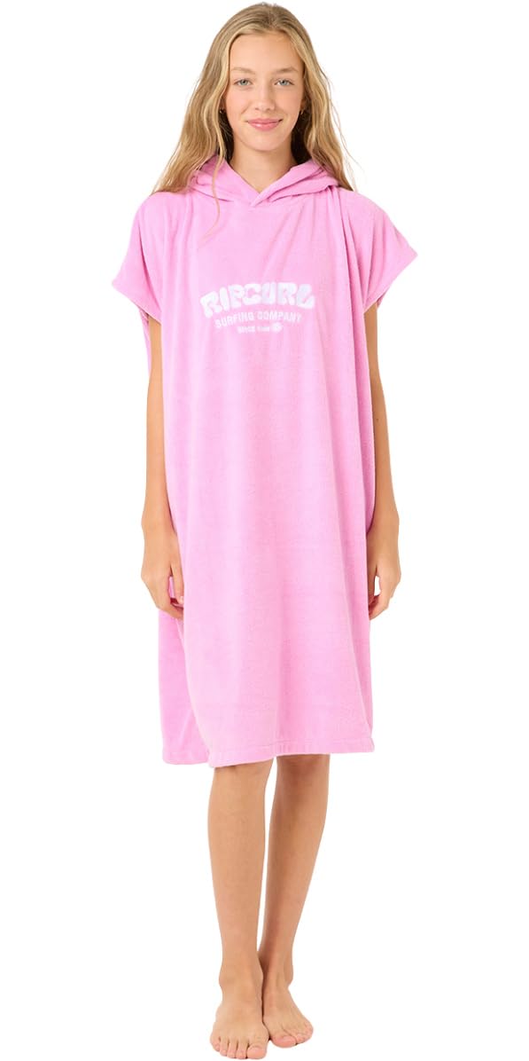 RIP CURL 2025 Junior Classic Surf Hooded Towel - Pink