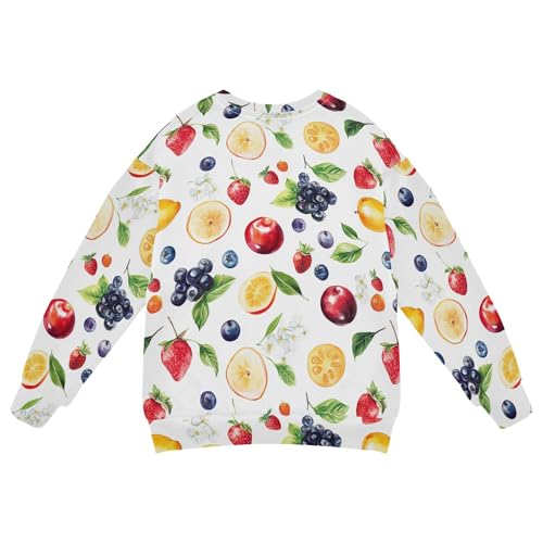 JUNZAN Fresh Serviceberry Fruit White Little Boys Hoodie Sweatshirt Fleece Kids Hoodies Boys Party 4T2