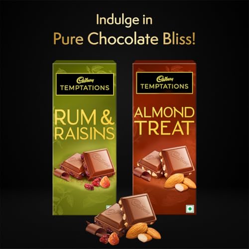 Image of Cadbury Temptations Almond Treat Premium Chocolate Bar, 70 g (Pack of 5)