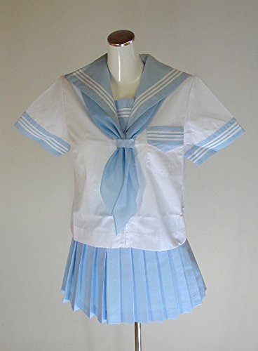 Amazon | コスプレ 夏水色セーラー服上下セット (T170