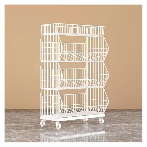 Estantería de metal resistente con ruedas,...