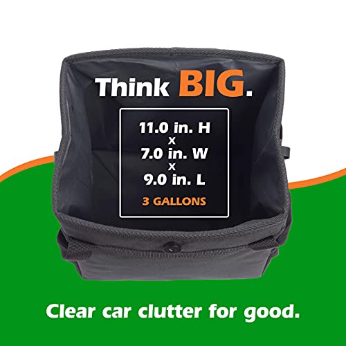 Image of Drive - Collapsible Car Trash Can with 20 Bags - Leakproof, Black, Medium