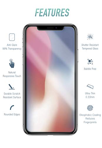 Smartish Screen Protector for iPhone 11 Pro, XS, X - Tuff Sheet - Scratch Resistant Tempered Glass with Alignment Tool - Clear 2-Pack - Thumbnail 5