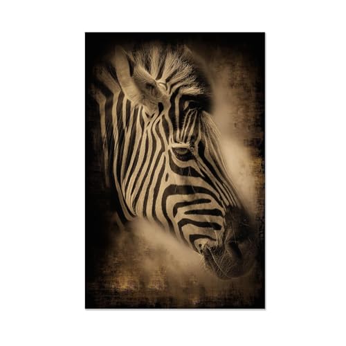 Toile Animaux sauvages Zèbre d’impression d’art animal rétro 70x110cm