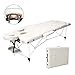 Produktbild Vesgantti Massageliege Massagestuhl klappbar 3 Zonen Massagebett tragbar Massagetisch Aluminium Massagetisch Therapieliege höhenverstellbar für Therapiebehandlung Salon Healing (Beige-Alurahme)