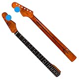 Fannor 22 FretElectric Guitar Neck Brown Gradient Maple Rosewood Fingerboard 14'' Fingerboard Radius