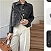 Tdvcpmkk Women's PU Leather Outer Button Clothing Women's Fashion Short Thin Jacket For Women