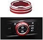 LECART for Ford Explorer Accessories 2023 2022 2021 2020 Red Headlight Switch Knob Covers Auto Interior Metal Sticker