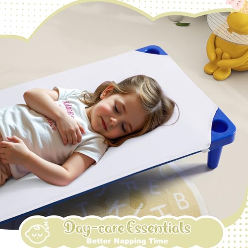 Image of Horbaunal 2 Pack White Cot Sheets for Daycare, 23 inch x 51 inch | Daycare Cot Sheets, Microfiber Fitted Cot Cover, for Preschool Kids Nap Time, Daycare Essentials