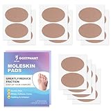 Moleskin for Blisters, Adhesive Moleskin Padding, Moleskin Pads for Shoes, Toes, Heel | Blister Prevention and Reduce Friction - 20 Sheets (40 Pieces Total)
