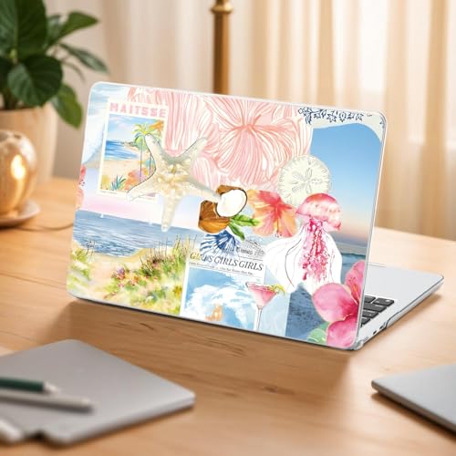 AKIT Compatible with MacBook Air 13 inch Case 2026 2025 2024 2023 2022 M5 M4 M3 M2 A3449 A3240 A3113 A2681, Laptop Hard Shell Cover with Screen Protector + Keyboard Cover for Mac Air 13.6 - Blue Beach by AKIT - Used condition - Image 5