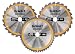 Produktbild Dewalt 3-tlg. Bau-Kreissägeblätter Set DT1963 (für Stationärsägen, Nagelfest, Blatt-ø: 250 mm, Bohrung 30 mm, Wechselzahn-Geometrie, 2x 24 und 1x 48 Zähne, Zahnwinkel 10°)