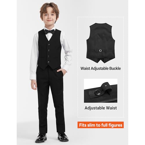 image for AmazingSea Boys Suit Black Slim Fit Formal Boys Suits Set Kids Suit To