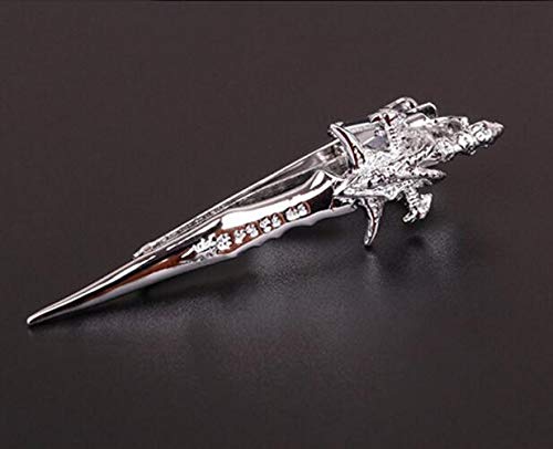 HeyBro Vintage Krawattenklammer Metall Schwert Krawattenzubehör charakteristische Krawattenklammer für Herren (Silber)