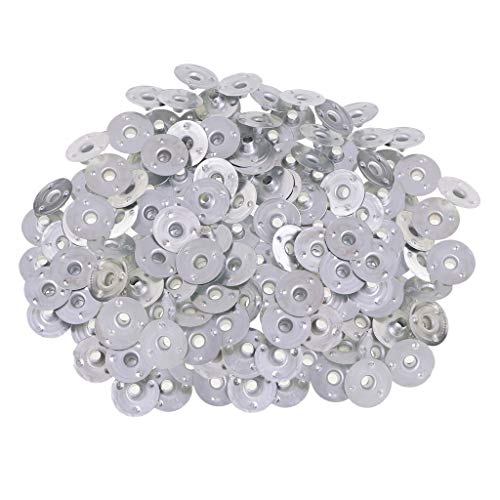 500 piezas mechas para velas con base metálica plateada miniatura 7