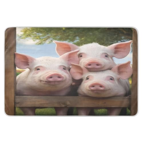 Takiito Pigs Bed Pad Reusable Bed Underpad Washable Waterproof Leak-Proof Quick Dry Incontinence Pee Pad for Toddlers Kids Adults Pets 34x52 in