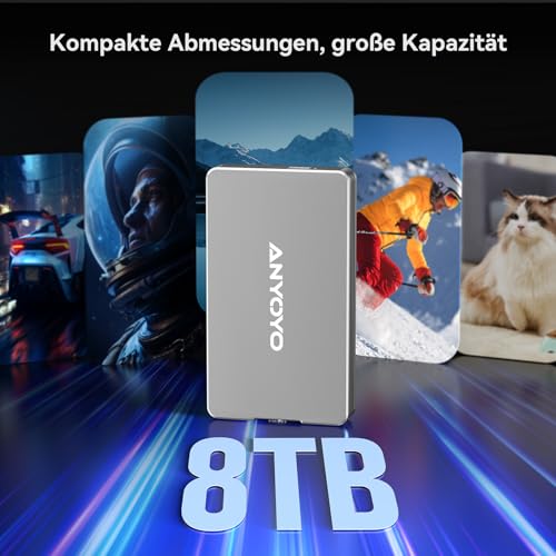 M.2 Gehäuse Anyoyo 40Gbps für NVMe SSDs, kompatibel mit Thunderbolt und USB-C