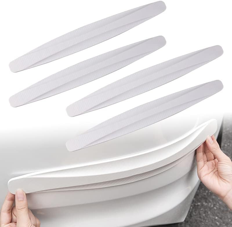 BetterJonny Protector universal de fibra de carbono para parachoques de esquina, 4 tiras de goma anticolisión para la mayoría de los automóviles