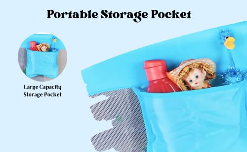 Image of VIC Kid Adjustable Plastic Baby Bedrail Guard for Toddlers /Bed Fence /Kids Safety /Portable and Adjustable Size (1.8, Blue (Baby I Love You)