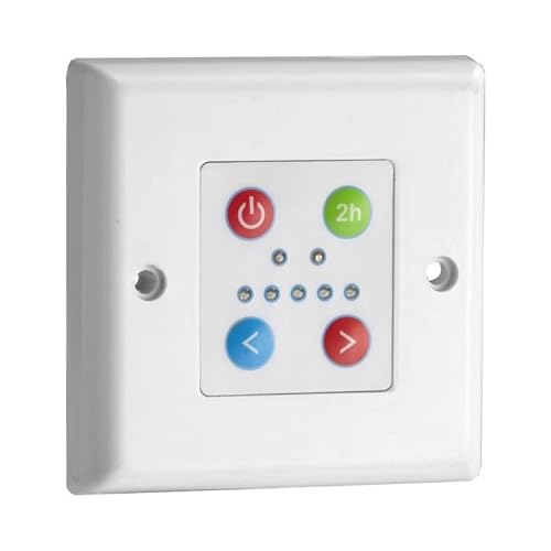 White Wall Controller for Electric Towel Rails with Run-Back Timer