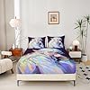 Anime Girl Bed Sheets 3D Japanese Bedding Set Kawaii Girly Fitted Sheet with Deep Pocket, Anime Lovers Gifts Fitted Bed Sheets Soft Lightweight Sheets for All Season, Queen 3Pcs - Image 3