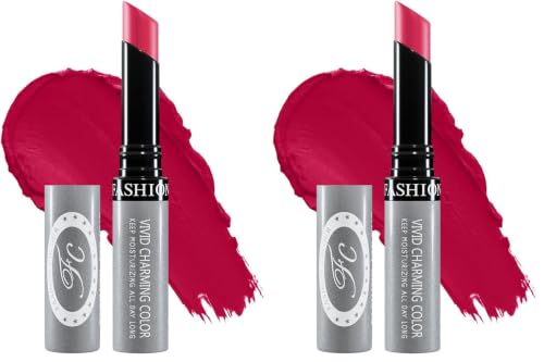 Image of FASHION COLOUR Kissproof Non Transfer Lipstick | Water Resistant & Smudge Proof | Non-Drying | Lightweight | Long Stay Upto 15Hrs | Pale Purple (Pack of 2)