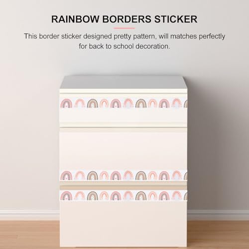 Rollo de anuncios bordes autoadhesivas Toddmomy para pizarras de papel escolar negro 3
