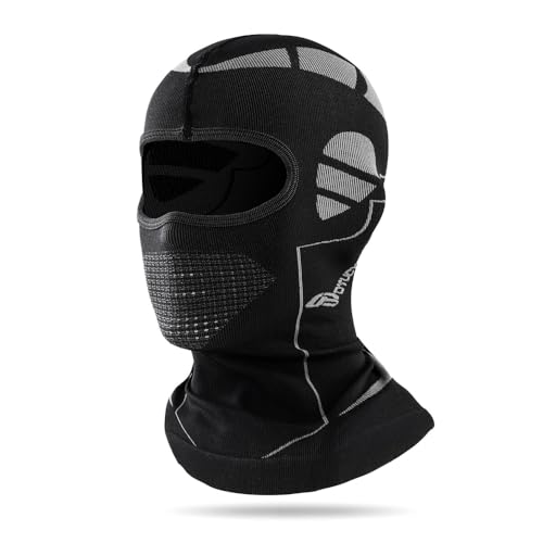 XFSRG Pasamontañas Moto Invierno Balaclava Hombre Negro Diseño Ergonómico para Deportes y Actividades al Aire Libre (FR/ES, Alpha JASPO, Talla única, Negro)