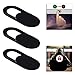 Ociodual 3 Cache Webcam Autocollant Coulissant Couverture Ultrafin Protection Anti Espion Noir pour Web Caméra Ordinateur